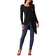 thumbnail image 2 of INSPIRAR CHIC Blusas de Manga Larga Irregulares de Mujer con Bajo Alto Casual Negros XL, 2 of 5