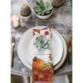 thumbnail image 2 of Fall Maple Leaves Cloth Napkins Set of 6 Reusable Dinner Napkins, Happy Thanksgiving Pumpkins Country Plank Cocktail Napkin Washable Table Napkins for Wedding/Holiday Party/Baby Shower 20"x20", 2 of 7