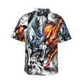 thumbnail image 3 of Easygdp Four Running Horses Men's Hawaiian Shirts Print Lapel Short Sleeve for Beach, vacation, party, casual occasions - X-Large, 3 of 9