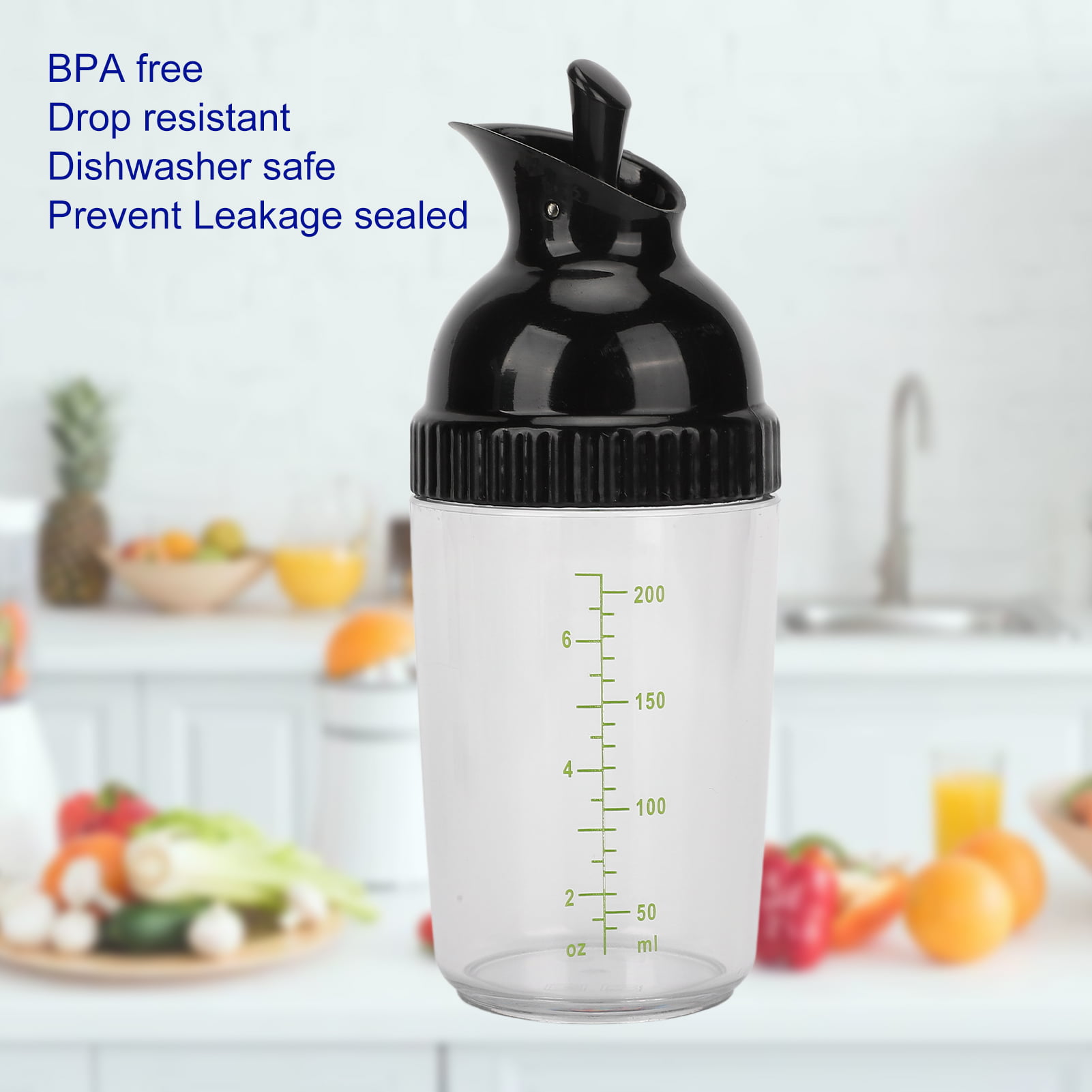 Salad Dressing Container with Easy Pour and Spill Resistant Spout Salad  Dressing Shaker 310ml Kitchen Restaurant Supply
