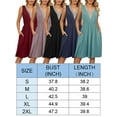 thumbnail image 2 of LAVA Women's V-Neck Midi Summer Dresses Bohemian Sleeveless Lace Stitch Dress (Green, M), 2 of 9