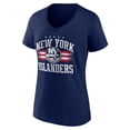 thumbnail image 2 of Women's Navy New York Islanders Americana Team V-Neck T-Shirt, 2 of 3