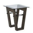 thumbnail image 4 of Southern Enterprises 21.75" Clear and Brown Reclaimed Contemporary Wood End Table, 4 of 5