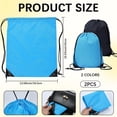 thumbnail image 2 of 2Pcs 2 Colors Drawstring Bags Waterproof String Backpack Bag Cloth Lightweight Gym Storage Draw Strings Back Cinch Sack Knapsack for Men Women Swimming Travel Beach Sports 16.5x13.6in Colorful, 2 of 9