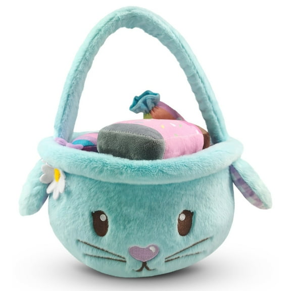 iscream TOO SWEET BUNNY BASKET PLUSH TOY