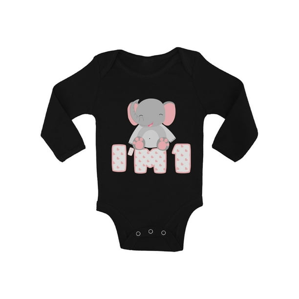 Awkward Styles Elephant Birthday Gifts Animal One Piece Baby 1st Birthday Girl Bodysuit Elephant Gifts For walmart