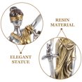thumbnail image 4 of Statue de Déesse de la Justice Style Art Classique Sculpture Décorative en Résine Idée pour Bureau à Domicile, 4 of 9