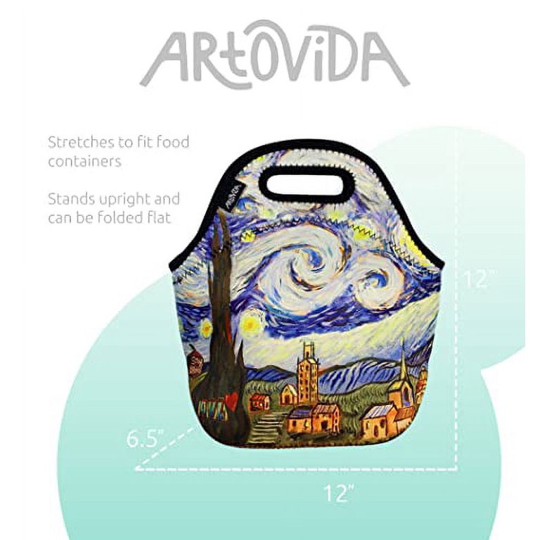 Artovida Large Neoprene Tote Bag – Insulated Beach, Gym, Lunch Bag With Pockets & Strap