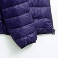 thumbnail image 5 of Men's Packable Puffer Jacket Hooded Lightweight Winter Coat Basic Full Zip Quilted Warm Down Outerwear, 5 of 6