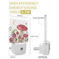 thumbnail image 3 of Night Lights Auto Sensor Red Mushroom Moon Plug-in LED Nightlights Lamp Dusk to Dawn for Living Room, Bedroom, Bathroom, Hallway, Stairways Home Wall Decor, Butterfly Branch Leaves Plant Night Light, 3 of 9