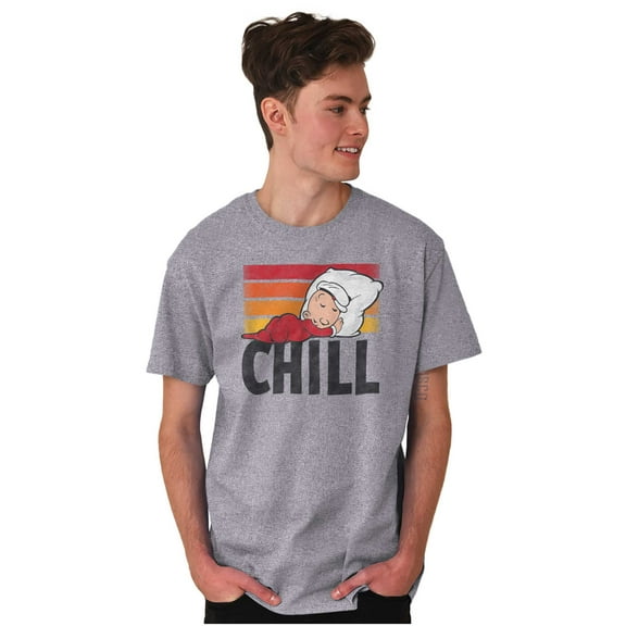 Popeye The Sailor Man Sleeping Chill Men's Graphic T Shirt Tees Brisco Brands S