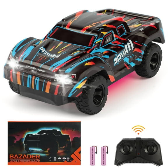 Remote Control Car, 1:22 Scale Model Racing Car Toys, RC Car for Kids and Boys with Cool Led Lights, Hobby RC Cars Toys Birthday Gifts for 3 4 5 6 7 8 Year Old Boys Girls