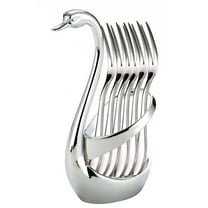 HONITANO 1Set Swan Base Dinnerware Set Zinc Alloy Dessert Forks and Spoons Elegant Kitchen Tableware For Party