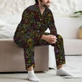 thumbnail image 7 of Naloa Casino Icons Men’s Pajamas Set - Long Sleeve Button Down Sleep Shirt and Pajama Bottoms Sleepwear Set-Large, 7 of 7