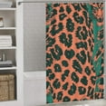 thumbnail image 3 of Leopard Print Pattern Shower Curtain for Bathroom with 12Hooks, Polyester Fabric Thick Shower Curtain Washable Waterproof Curtain, 3 of 8
