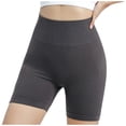 thumbnail image 2 of Antinious Women Solid High Waist Workout Yoga Gym Shorts Leggings, 2 of 4