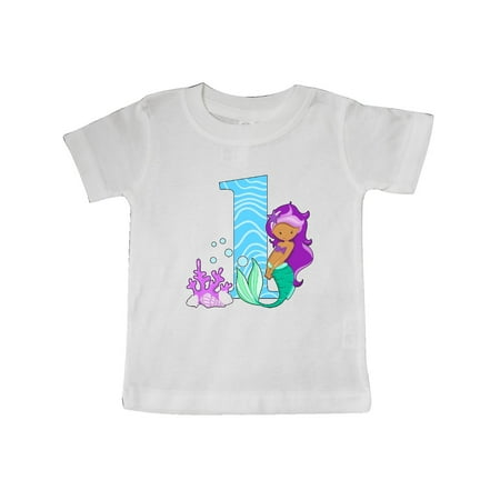 

Inktastic First Birthday Mermaid Gift Baby Girl T-Shirt