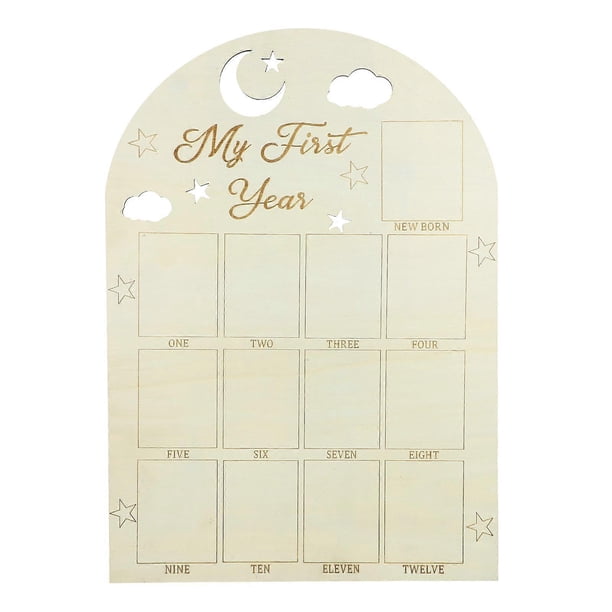 Baby Picture Board 12-Months Newborn Photo Frame First Year Keepsake Photo Frame