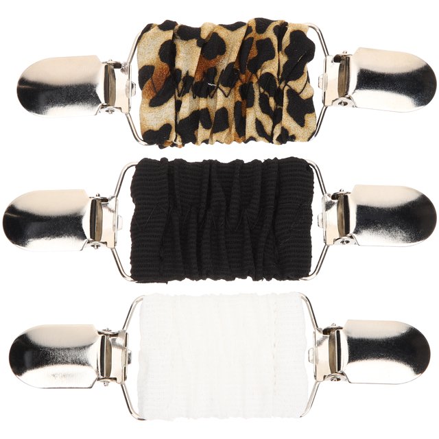 MasteelfCA 3Pcs Shawl Clips Cardigan Collar Clips Dress Clips Black Clips Clothes Clips