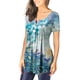 thumbnail image 3 of Pntutb - Camiseta de manga corta para mujer con cuello en V y estampado floral Pntutb Pntutb-279, 3 of 6