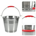 thumbnail image 2 of MasteelfCA Stainless Steel Bucket with Handle Portable Water Bucket Multifunctional Milk Bucket, 2 of 8