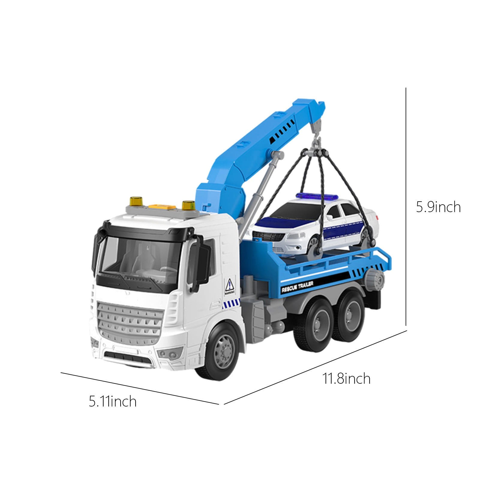 FEOLGEHLY Tow Truck Toy for 3 4 5 6 7 Years Old Boy, Tow Truck with Crane Toy Model, Truck Vehicle Toy with Inertial Function Racing Car, Construction Toy Birthday Gifts for Boys
