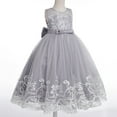 thumbnail image 4 of IDOPIP Flower Girl Lace Tulle Dress for Kids Wedding Bridesmaid Birthday Party Formal Princess Gown, 4 of 7