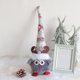 thumbnail image 2 of Sombrero Navideño Con Muñeco De Búho Pequeño. Bonito Sombrero Alto Con Búho. Decoración De Escritorio. Figurita De Búho Con Sombrero Alto. Adorno De Mesa Para Niños Y Niñas., 2 of 2