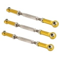thumbnail image 1 of RC Car Push Rod, Aluminum Alloy Adjustable RC Car Turnbuckle Rod, 1/10 1/8 RC Buggy For RC Car Model Golden, 1 of 8