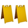 thumbnail image 1 of Plasticade Signe un Panneau de Trottoir Pliant Portable Cadre, Jaune (2 Pack), 1 of 2