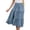 Blue, variant on CAIXIA White Maxi Skirts for Women Ruffle Hem Solid Color Lightweight Women's Flowy Handkerchief Hemline Midi Skirt