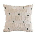 thumbnail image 3 of Feltree Halloween Pumpkin Throw Pillow Cover 17.7x17.7 Inch, Soft Polyester Decorative Pillowcase with Hidden Zipper, Machine Washable for Sofa Bed Patio Halloween Home Decor, 3 of 8
