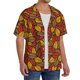 thumbnail image 2 of Fotbe Fall Leaves Camisa Estampada de Manga Corta para Hombre, Casual de Verano, Estilo Playero, Sin Arrugas-Small, 2 of 5