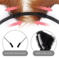 thumbnail image 4 of Diadema con orejas de piel hecha a mano, accesorios para disfraces de fiesta de Navidad y Halloween, 4 of 4