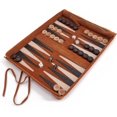 thumbnail image 1 of Set de backgammon de viaje Sondergut, portátil, enrollable, de gamuza, 1 of 8