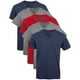 thumbnail image 1 of Camiseta Gildan con cuello en V para hombre G1103 azul marino/carbón/rojo cardenal, 1 of 7
