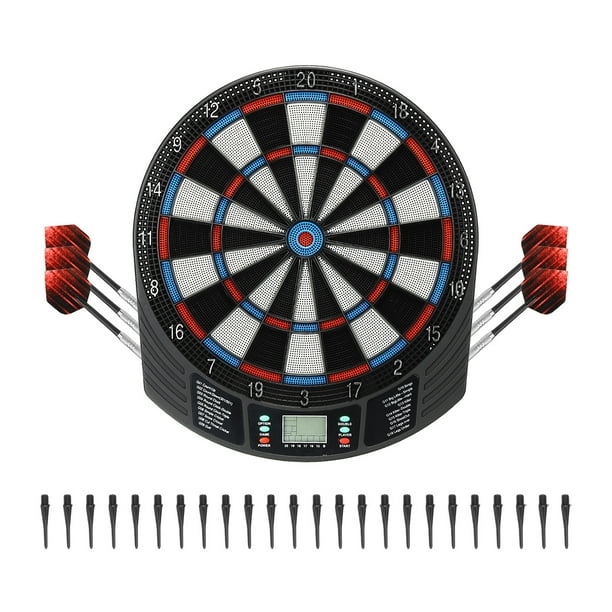 Unique Bargains Electronic Soft Tip Dart Board Digital Dartboard 18 Games And 159 Variants With 6pcs Darts 24 Tips