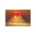 thumbnail image 1 of RYLABLUE Pyramides dans la Vallée de Giza sous le Coucher du Soleil Lumière Porte Tapis Décoration Intérieure, Egypte Point de Repère d'Entrée Extérieure 23.6x15.7 Pouces, 1 of 2