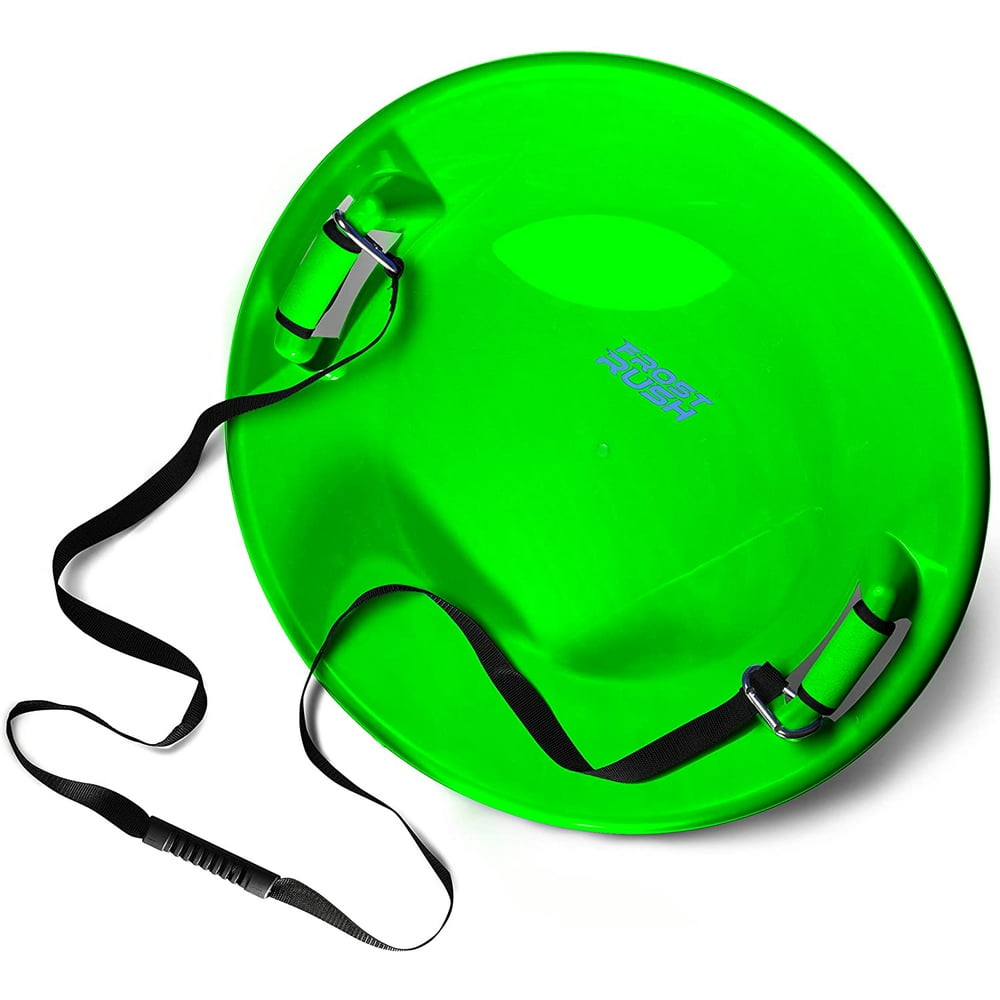 Frost Rush Arctic Saucer Sled with Foam Grips and Uphill Pull Cord