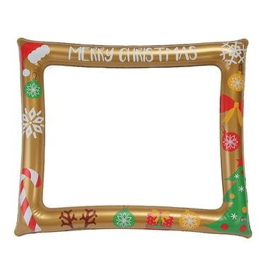 BERTDOMD Inflatable Happy New Year Photo Booth Frame Funny Selfie Prop For New Year Party Decorations Festive Holiday Photo Booth Supplies