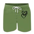 thumbnail image 4 of Mens Casual Pantalones Cortos en Forma de Corazón Impreso Cordón Bolsillo Playa, Poliéster Spandex para Primavera Verano Al Aire Libre Y Diario, 4 of 9