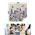 thumbnail image 4 of Purple Floral Cloth Napkins Set of 8 Reusable Dinner Napkins, Spring Lavender Daisy Butterflies Botanical Beige Cocktail Napkin Washable Table Napkins for Wedding/Holiday Party/Baby Shower 20"x20", 4 of 7