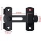 thumbnail image 3 of Pestillos de puerta con pestillo abatible negro Uspacific de acero inoxidable, pestillo de seguridad para puerta corrediza, cerradura para puerta de mascotas, gabinete, muebles, ventana, acabado, 3 of 6