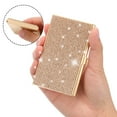 thumbnail image 3 of Small Business Card Holder, 2Pcs Alloy Name Card Holder Bling, Gold Tone, 3 of 6