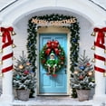thumbnail image 6 of LmnLft Christmas Door Cover Banner, 35x71 Inch Elf Wreath Front Door Decoration, Indoor Outdoor Winter Holiday Party Backdrop, 6 of 6