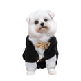 thumbnail image 1 of Esmoquin para perros Unique Bargains, atuendo formal elegante para mascotas, atuendo de boda para perros, camisa para perros, ropa de disfraz para perros pequeños y medianos, negro mediano, 1 of 1