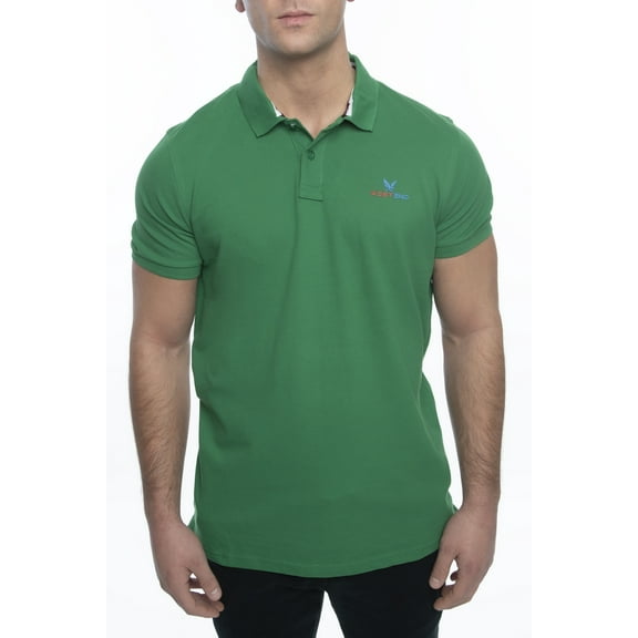 Men's Classic Fit Short Sleeve Polo Shirt, Green, XXL