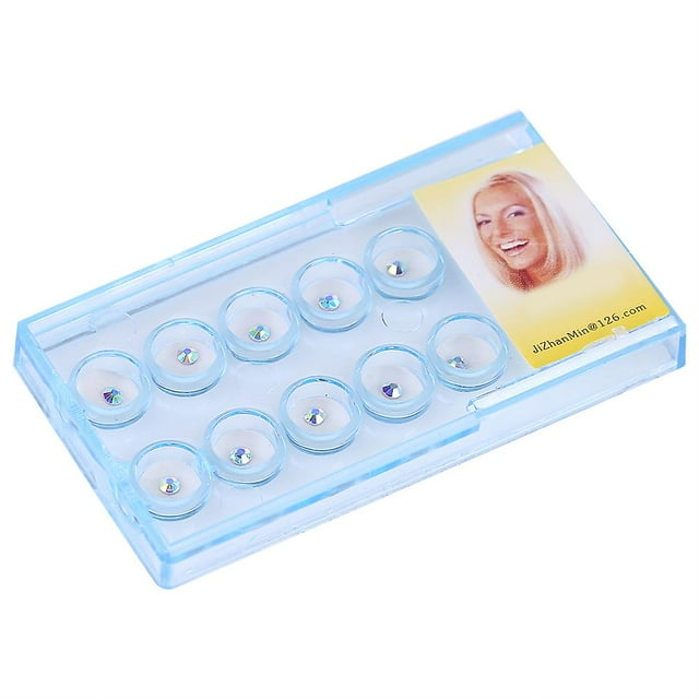 Lot de 10 strass transparents colorés pour décoration dentaire et ongles