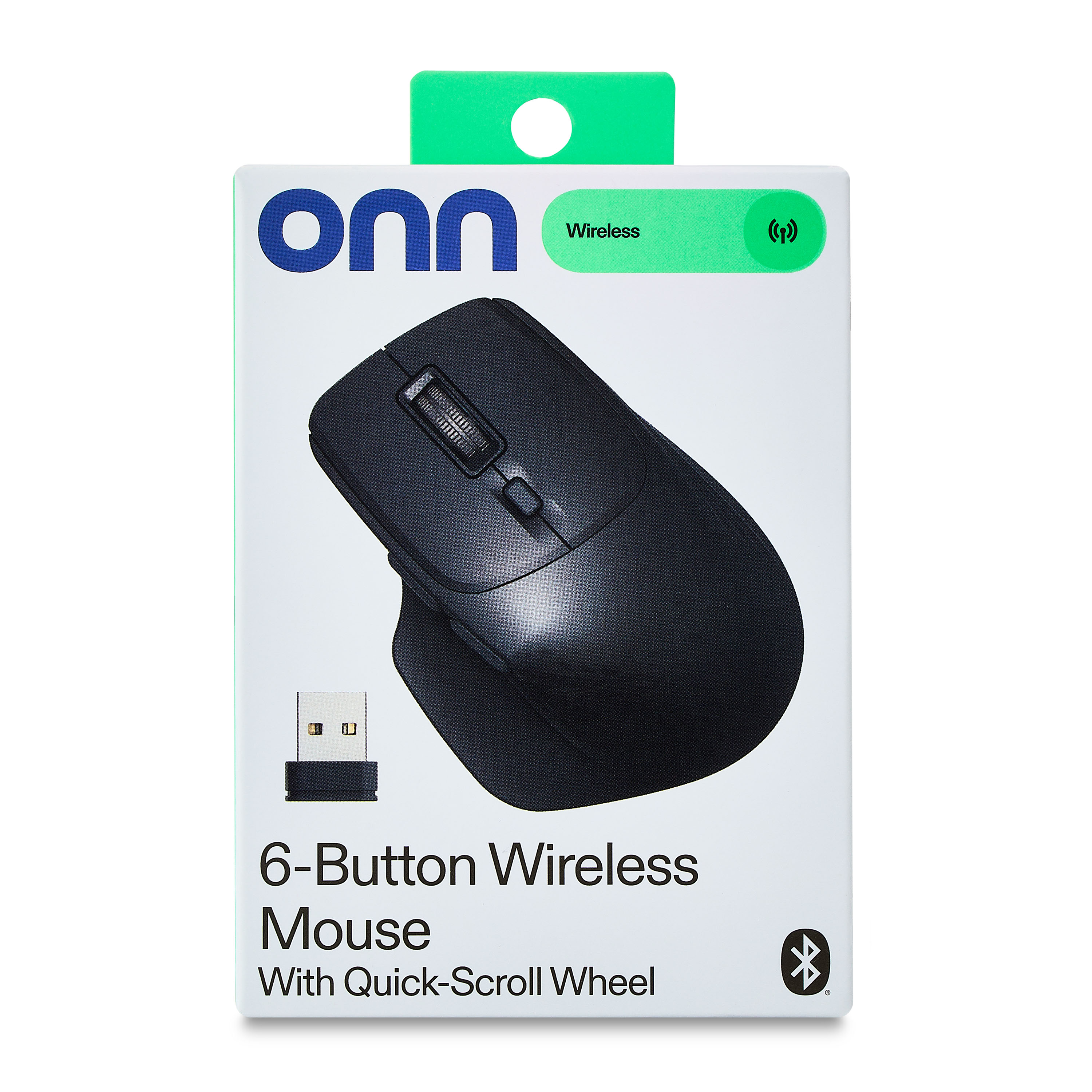onn 6-Button Wireless Mouse, Ergonomic Design photo 5