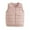 Pink, variant on Womens Plus Size Puffer Vest Cropped Zip Up Quilted Lightweight Jacket Crew Neck Winter Down Gilet Waistcoat